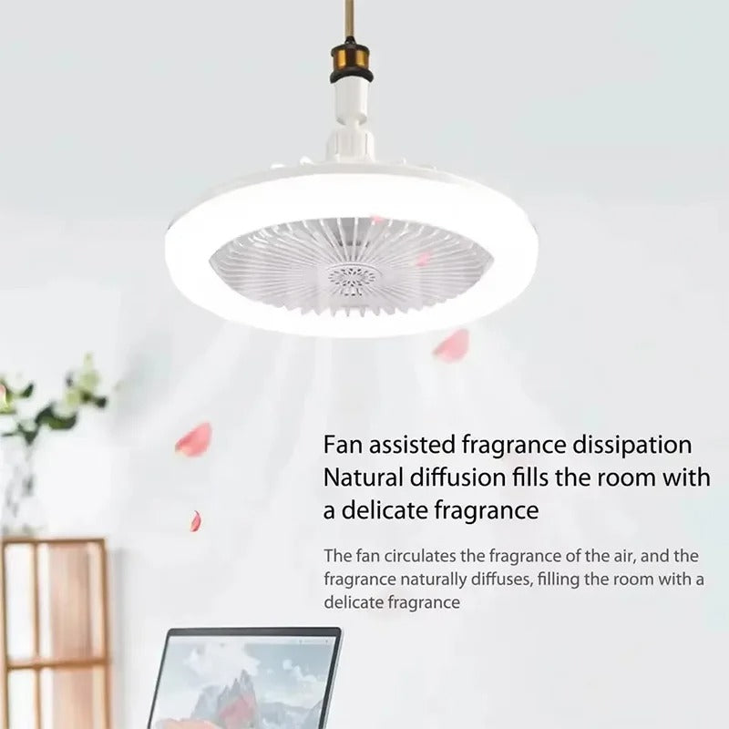 Ventilateur de plafond LED E27 silencieux avec télécommande