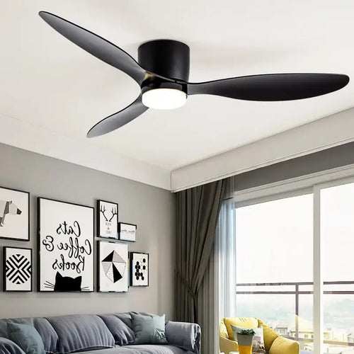 Ventilateur de Plafond LED 42" – Moteur DC, 6 Vitesses, Télécommande & Style Nordique