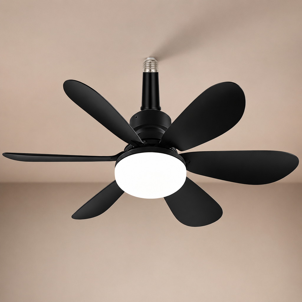Ventilateur de Plafond LED 52cm avec Télécommande – 3 Températures de Couleur, Moteur DC Silencieux