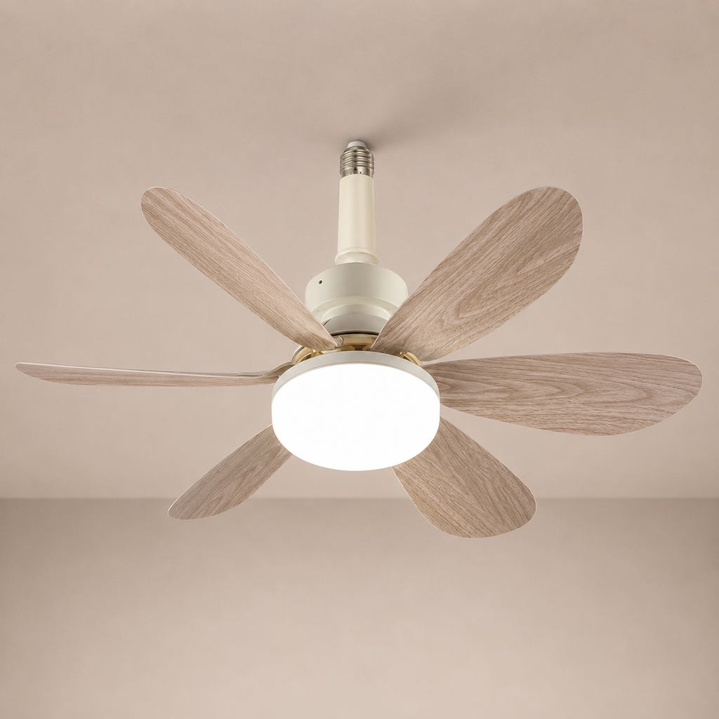 Ventilateur de Plafond LED 52cm avec Télécommande – 3 Températures de Couleur, Moteur DC Silencieux