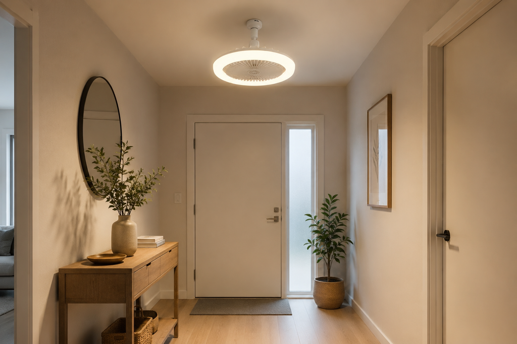 Ventilateur de plafond LED E27 silencieux avec télécommande