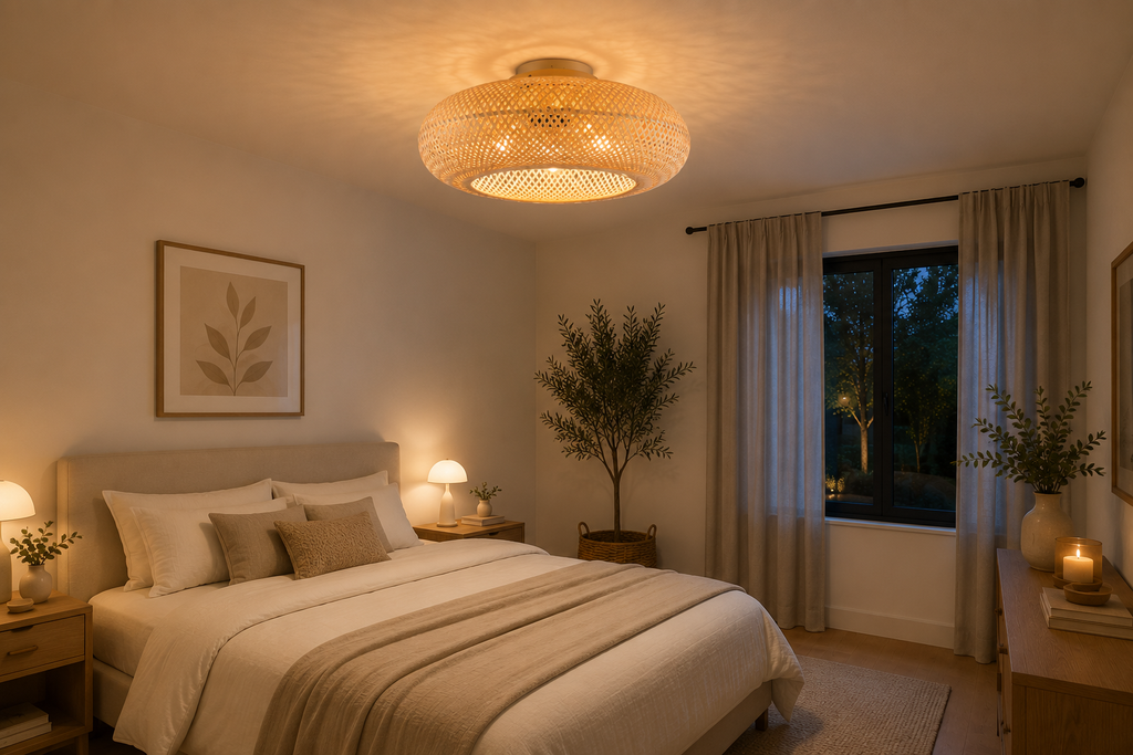 Ventilateur de plafond bambou à pales rétractables | Ventelux