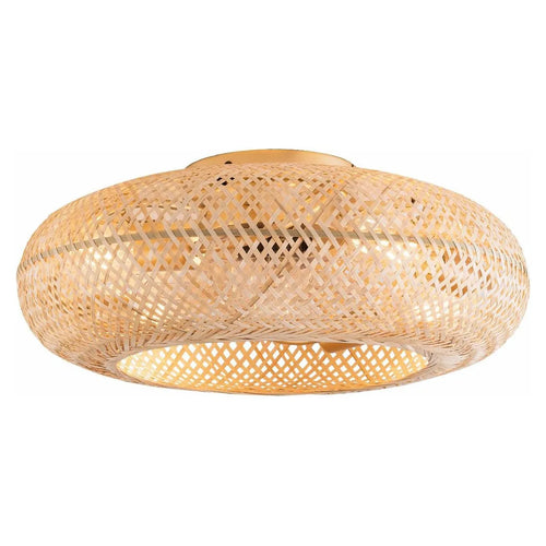 Détail des pales rétractables du ventilateur de plafond bambou Ventelux
