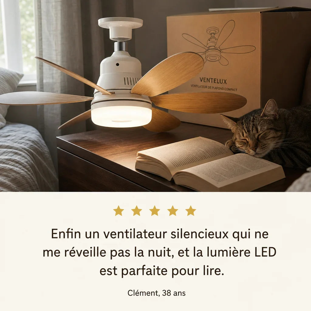 Avis clients — Ventilateur de plafond compact LED