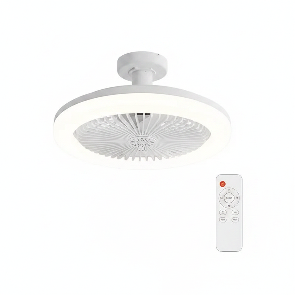 Ventilateur de plafond LED E27 silencieux avec télécommande